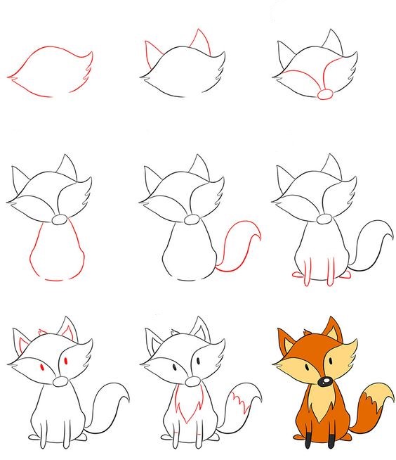 Zeichnen Lernen Fox-Idee (16)