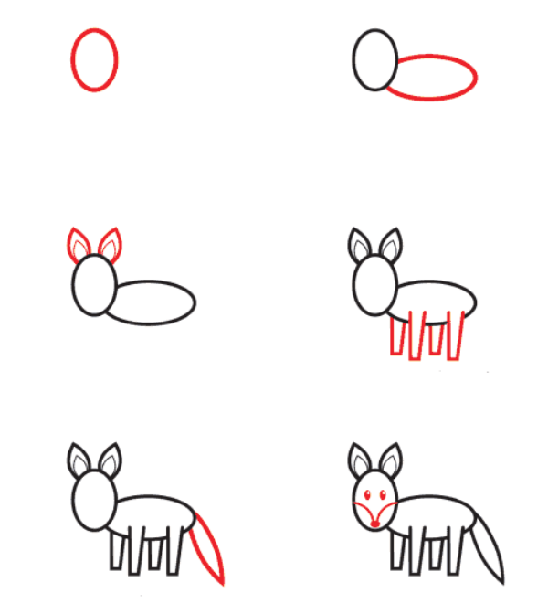 Zeichnen Lernen Fuchs für Kinder