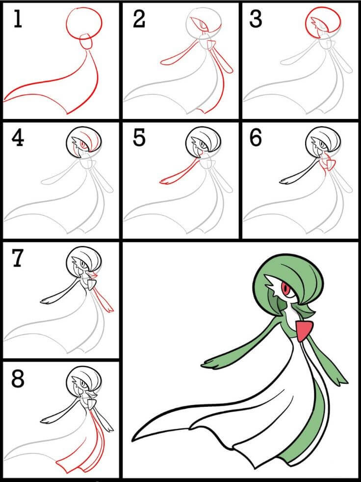 Gardevoir zeichnen ideen