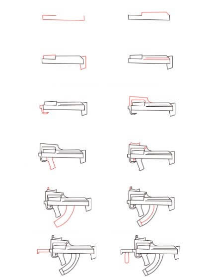 Zeichnen Lernen Groza Pistole