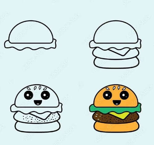 Hamburger-Animation zeichnen ideen