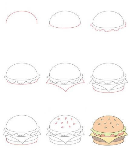 Hamburger-Idee 1 zeichnen ideen