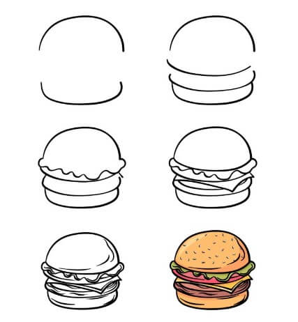 Hamburger-Idee 3 zeichnen ideen
