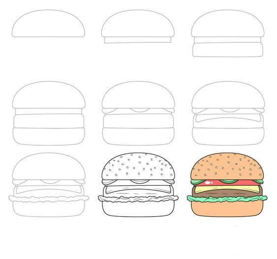 Hamburger-Idee 5 zeichnen ideen