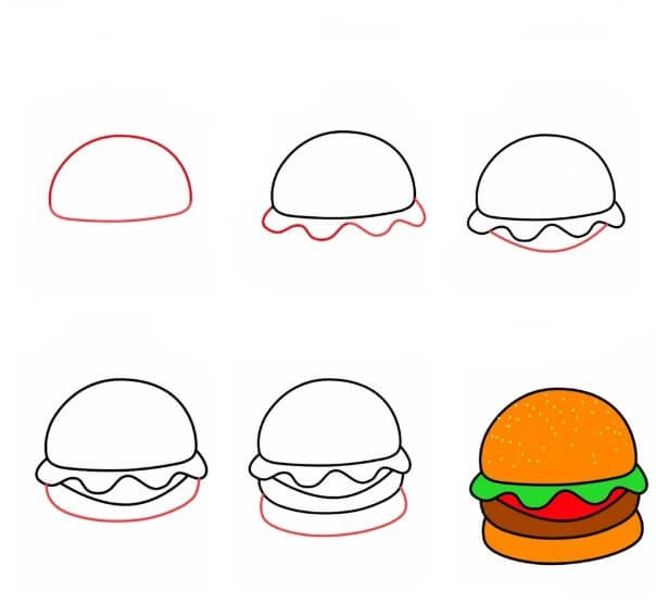 Hamburger-Idee 6 zeichnen ideen