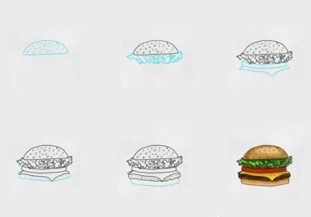 Hamburger-Idee 7 zeichnen ideen