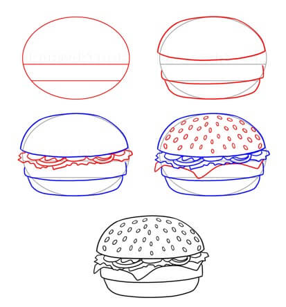 Hamburger-Idee 8 zeichnen ideen