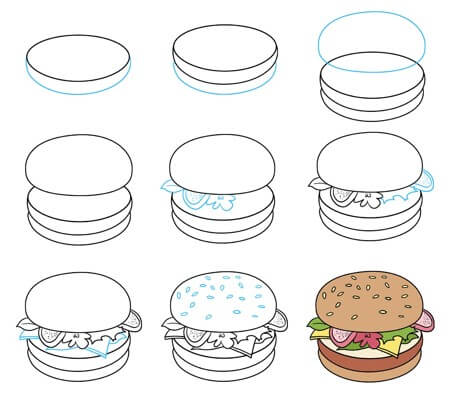 Hamburger-Idee 9 zeichnen ideen