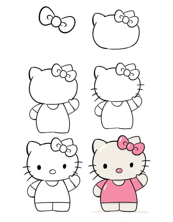 Zeichnen Lernen Hello Kitty-Idee (1)