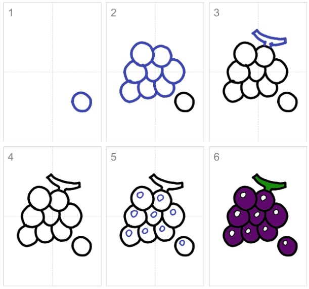 Idee für eine Weintraube (7) zeichnen ideen