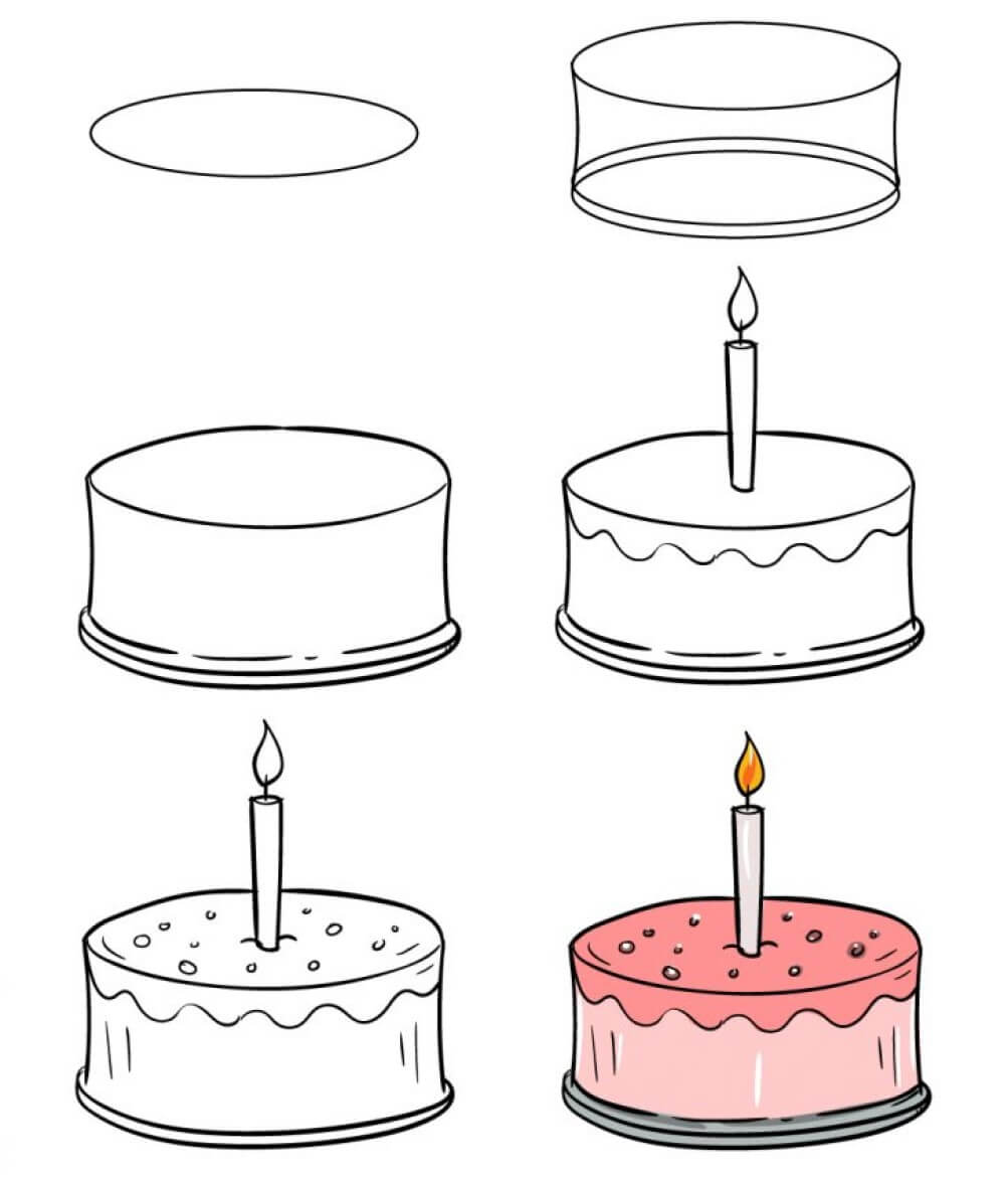 Idee für einen Vanillepuddingkuchen (3) zeichnen ideen