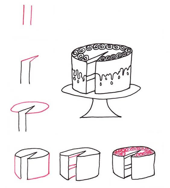 Idee für einen Vanillepuddingkuchen (7) zeichnen ideen