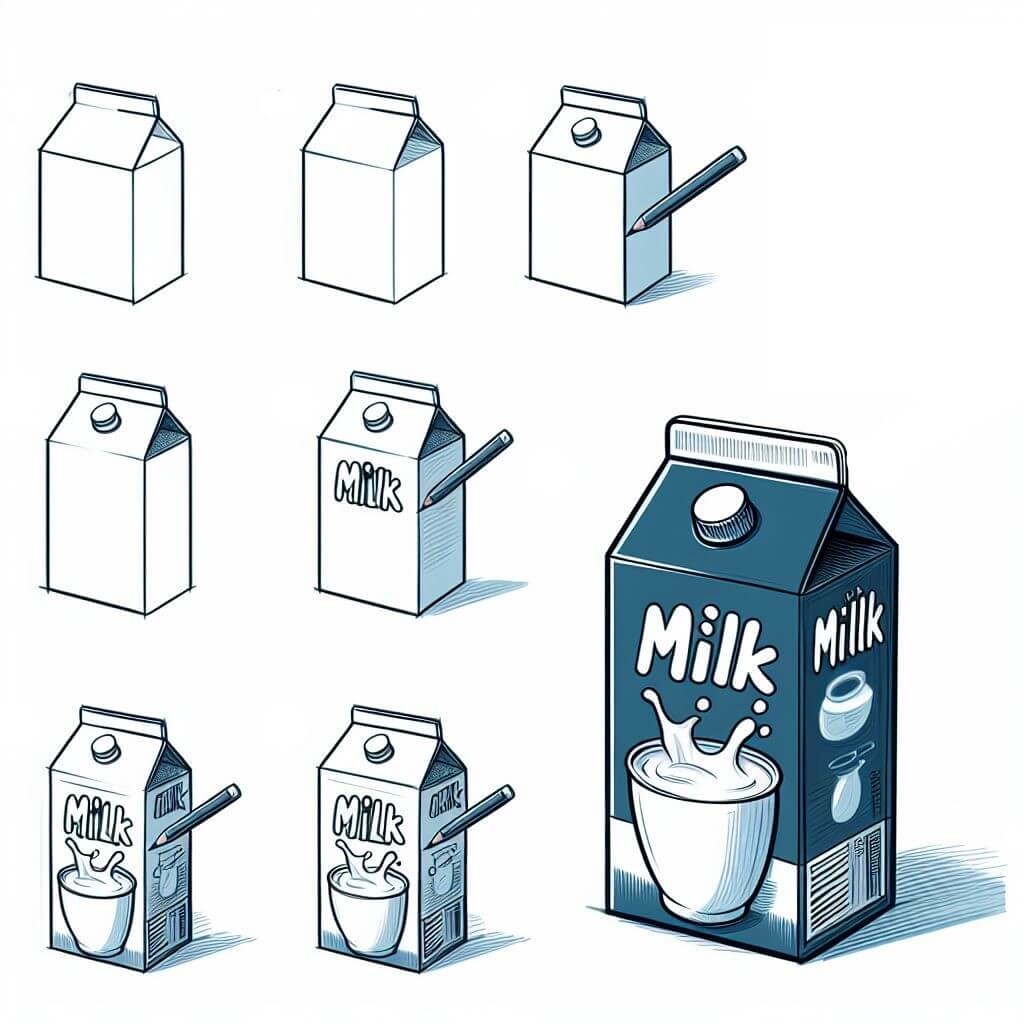 Idee mit Milch (12) zeichnen ideen