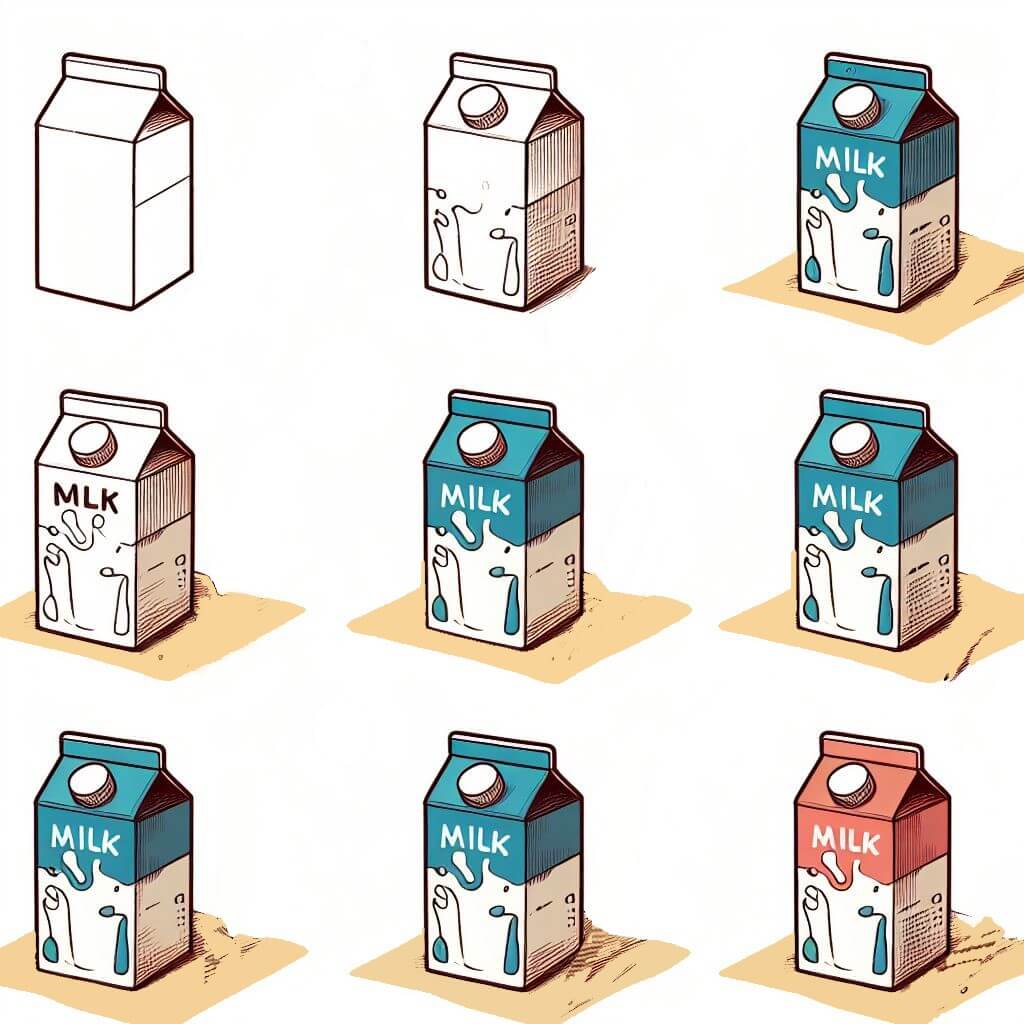 Milch zeichnen ideen