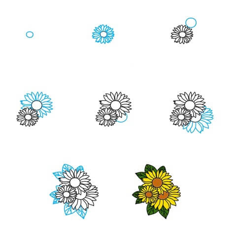 Zeichnen Lernen Idee mit Sonnenblumen (20)