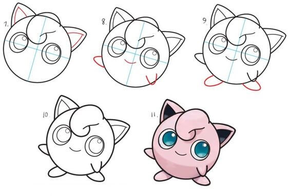 Zeichnen Lernen Jigglypuff-Lächeln