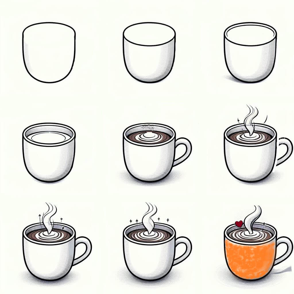 Kaffee zeichnen ideen