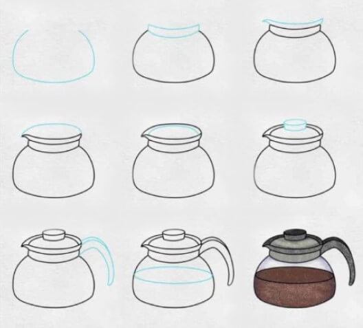 Kaffeetasse zeichnen ideen