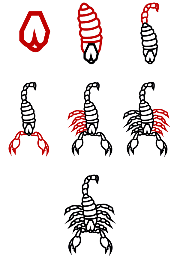 Kaiserskorpion zeichnen ideen