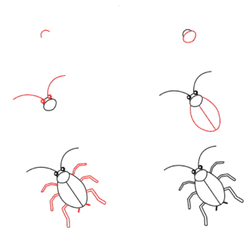 Kakerlake für Kinder zeichnen ideen