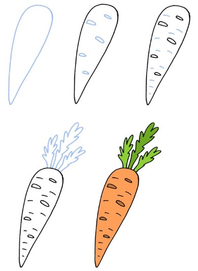 Karotten-Idee 1 zeichnen ideen