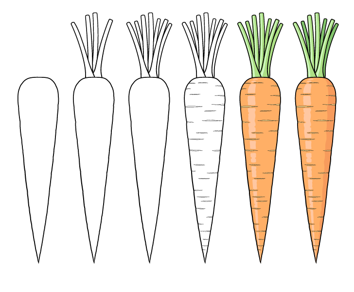 Karotten-Idee 2 zeichnen ideen