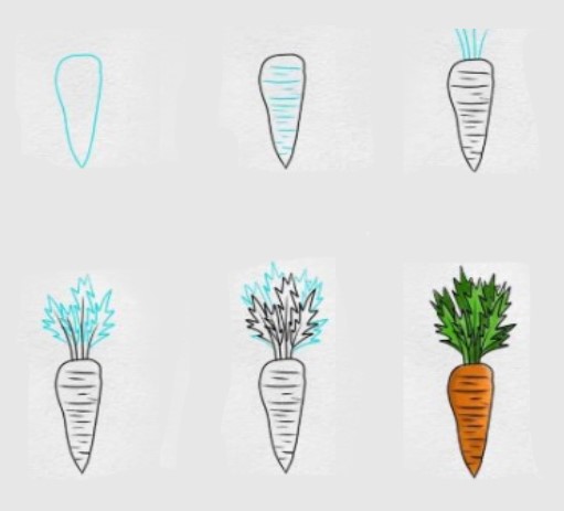 Karotten-Idee 6 zeichnen ideen