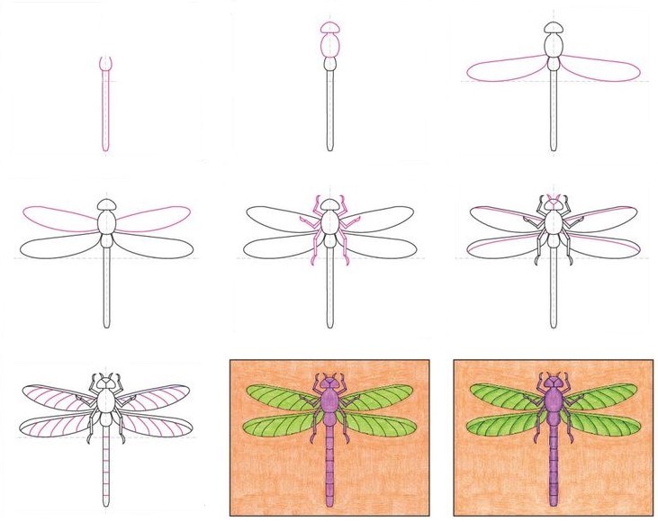 Libellen-Idee (14) zeichnen ideen