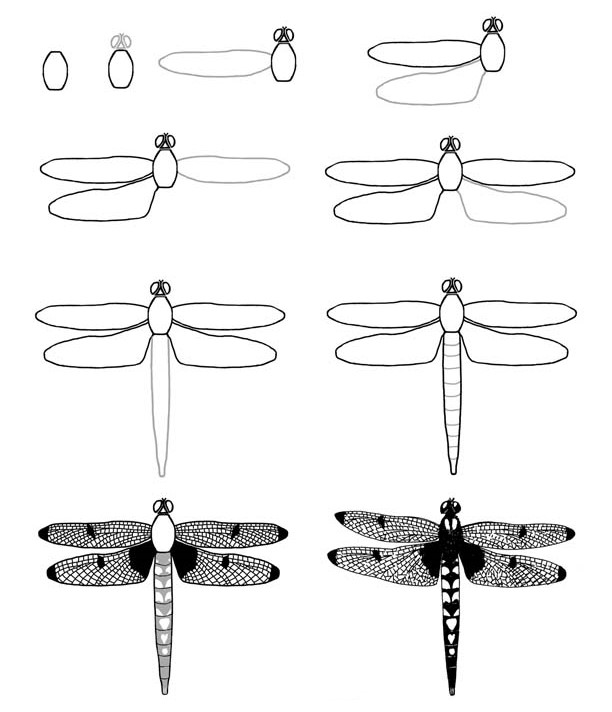 Libellen-Idee (19) zeichnen ideen