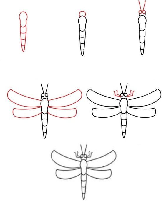 Libellen-Idee (9) zeichnen ideen