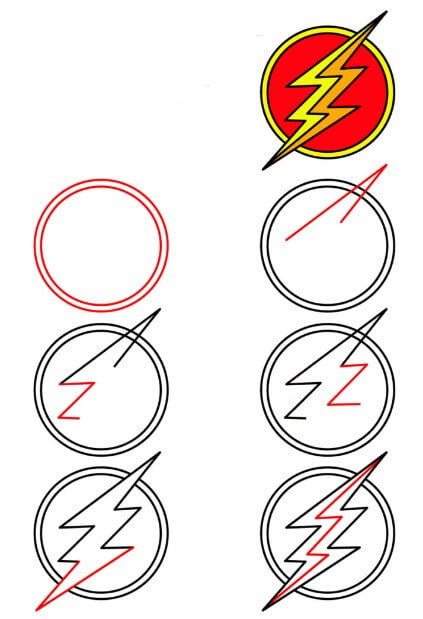 Logo the Flash zeichnen ideen