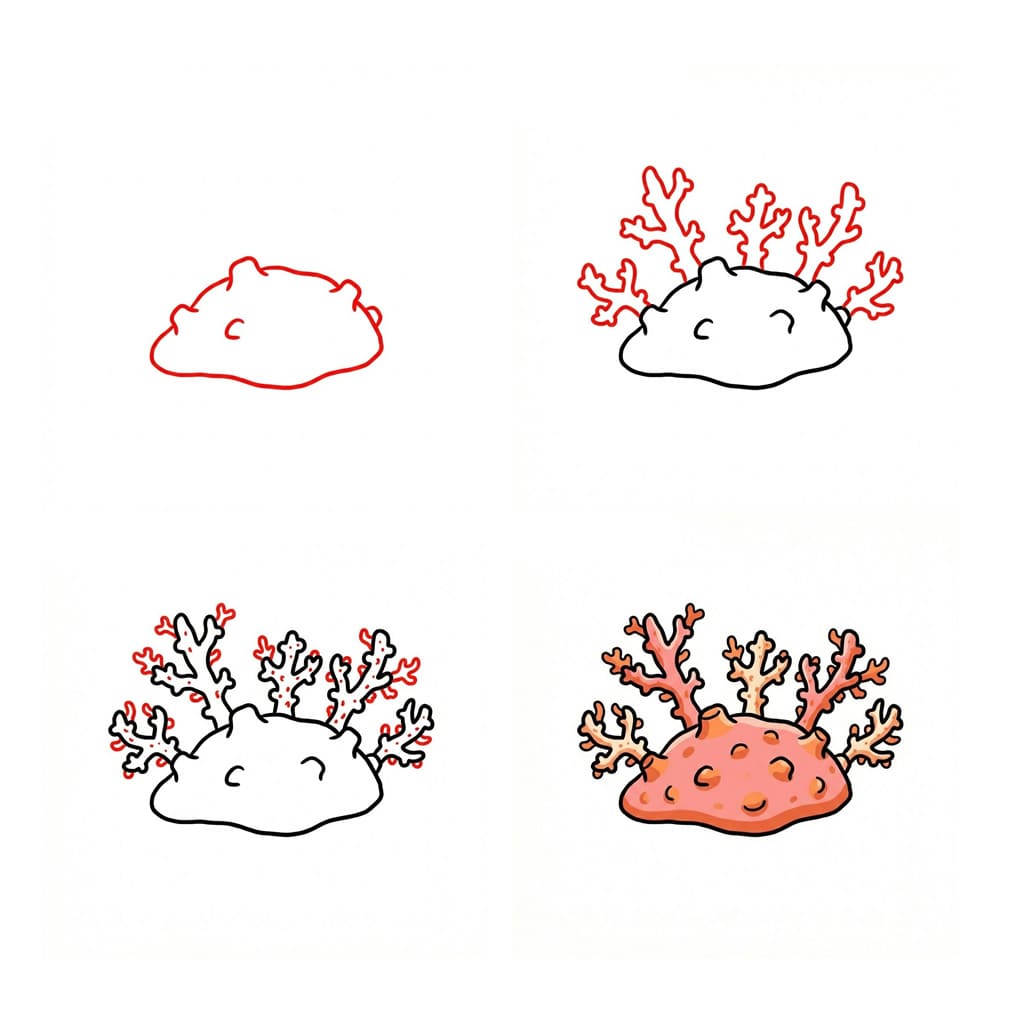 Perfekte Koralle zeichnen ideen