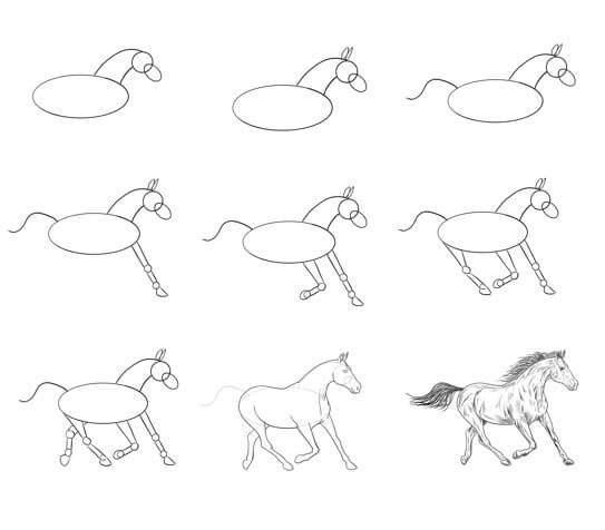 Zeichnen Lernen Pferdeidee (11)