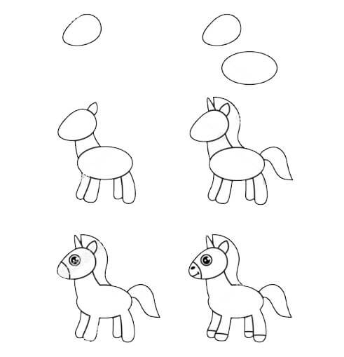 Zeichnen Lernen Pferdeidee (15)