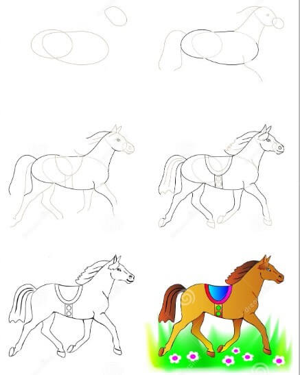 Zeichnen Lernen Pferdeidee (17)
