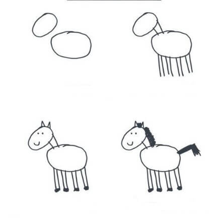 Zeichnen Lernen Pferdeidee (7)