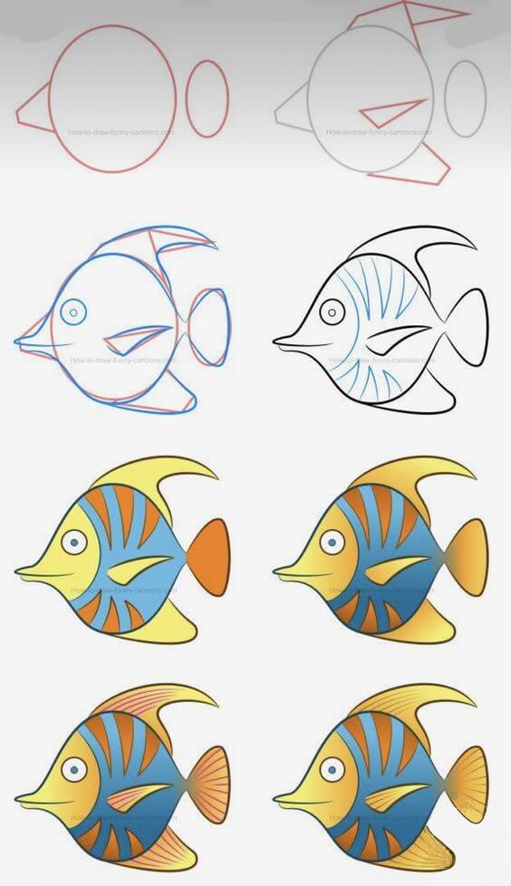 Pfirsichfisch zeichnen ideen