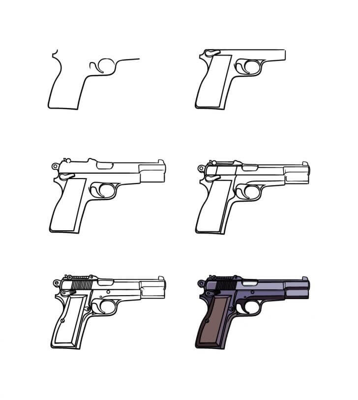 Zeichnen Lernen Pistole (1)