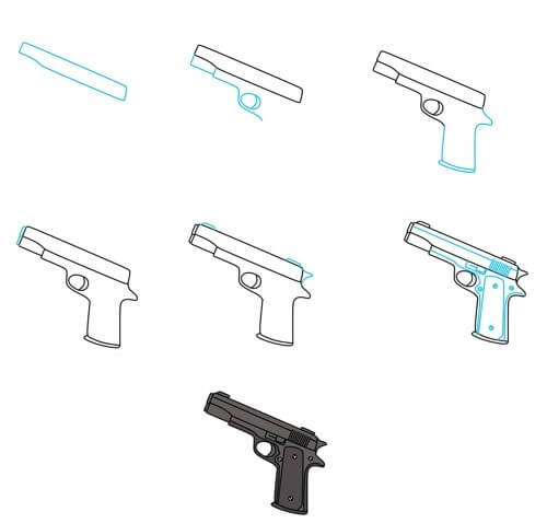 Zeichnen Lernen Pistole (3)