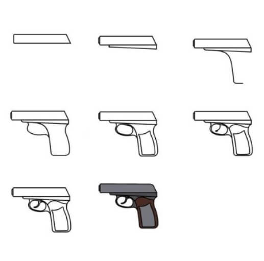 Zeichnen Lernen Pistole (6)