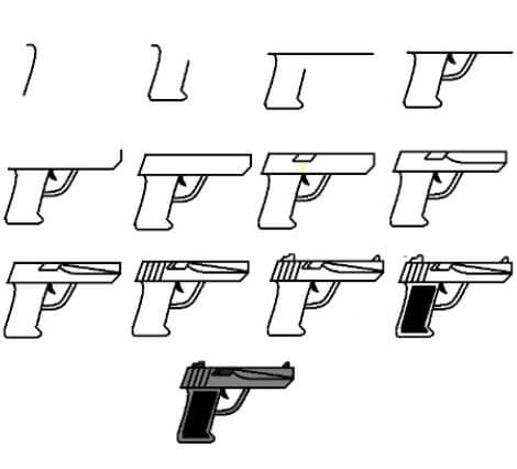 Zeichnen Lernen Pistole (7)