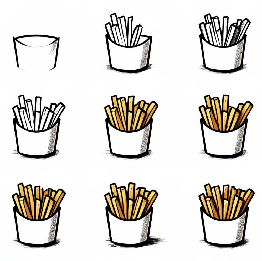 Pommes frites (10) zeichnen ideen