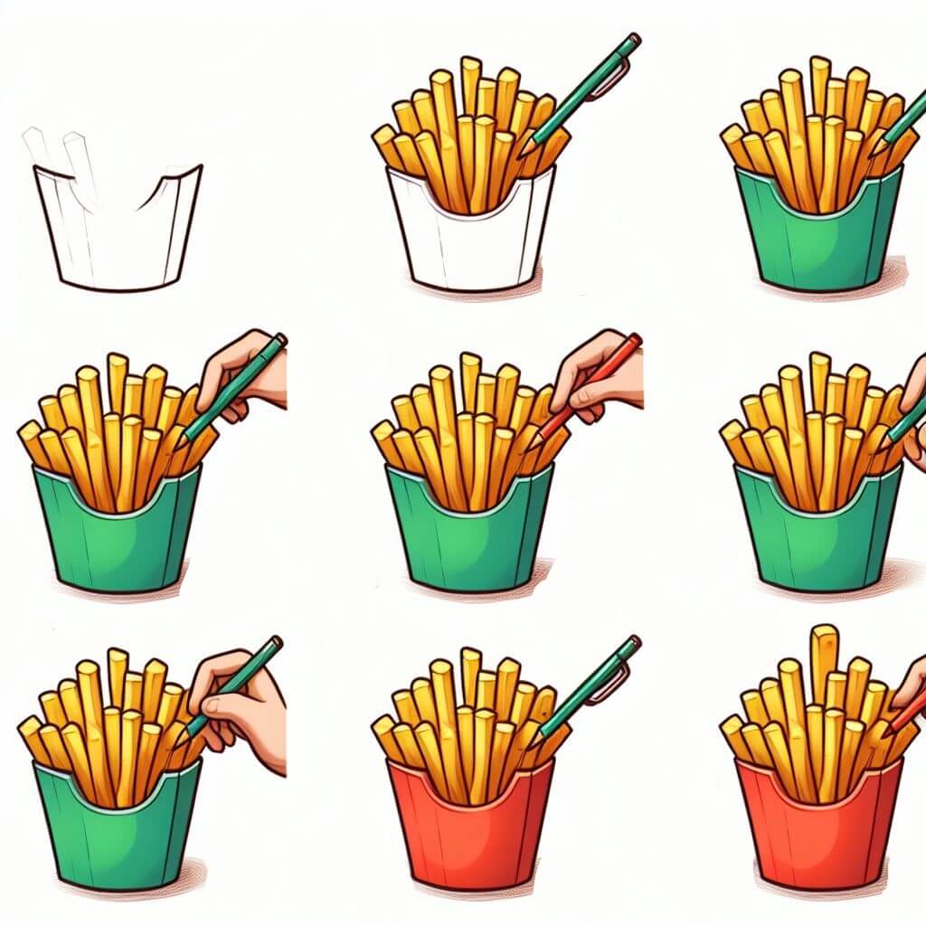 Pommes frites (11) zeichnen ideen