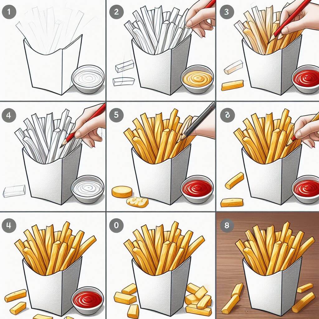 Pommes frites (12) zeichnen ideen