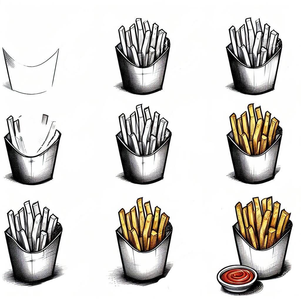 Pommes frites (14) zeichnen ideen