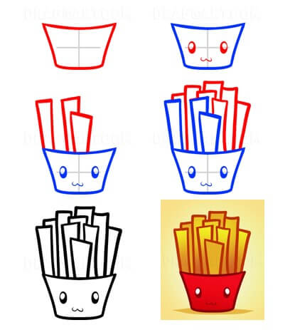 Pommes frites (8) zeichnen ideen