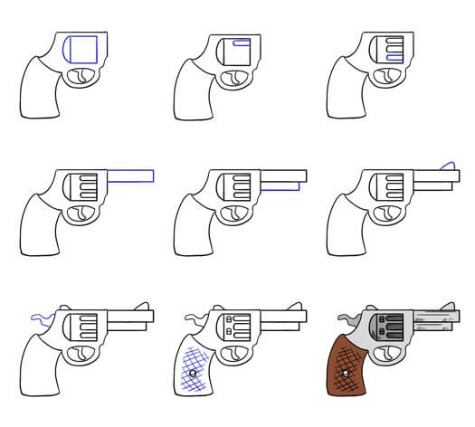 Pistole zeichnen ideen