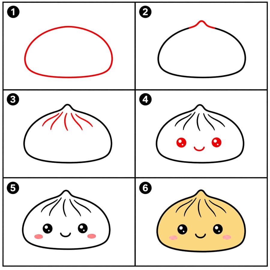 Schlichtes Knödel zeichnen ideen