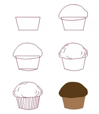 Schokoladen Cupcakes zeichnen ideen
