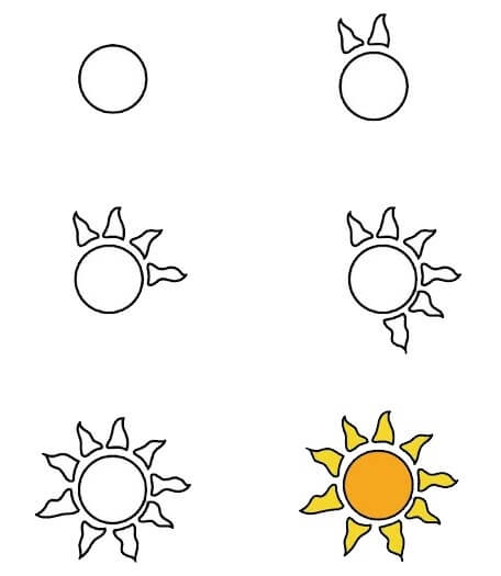 Zeichnen Lernen Sonnenidee (12)